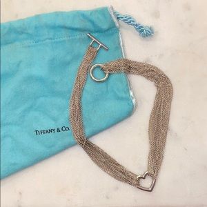 Tiffany &Co. multi chain heart necklace
